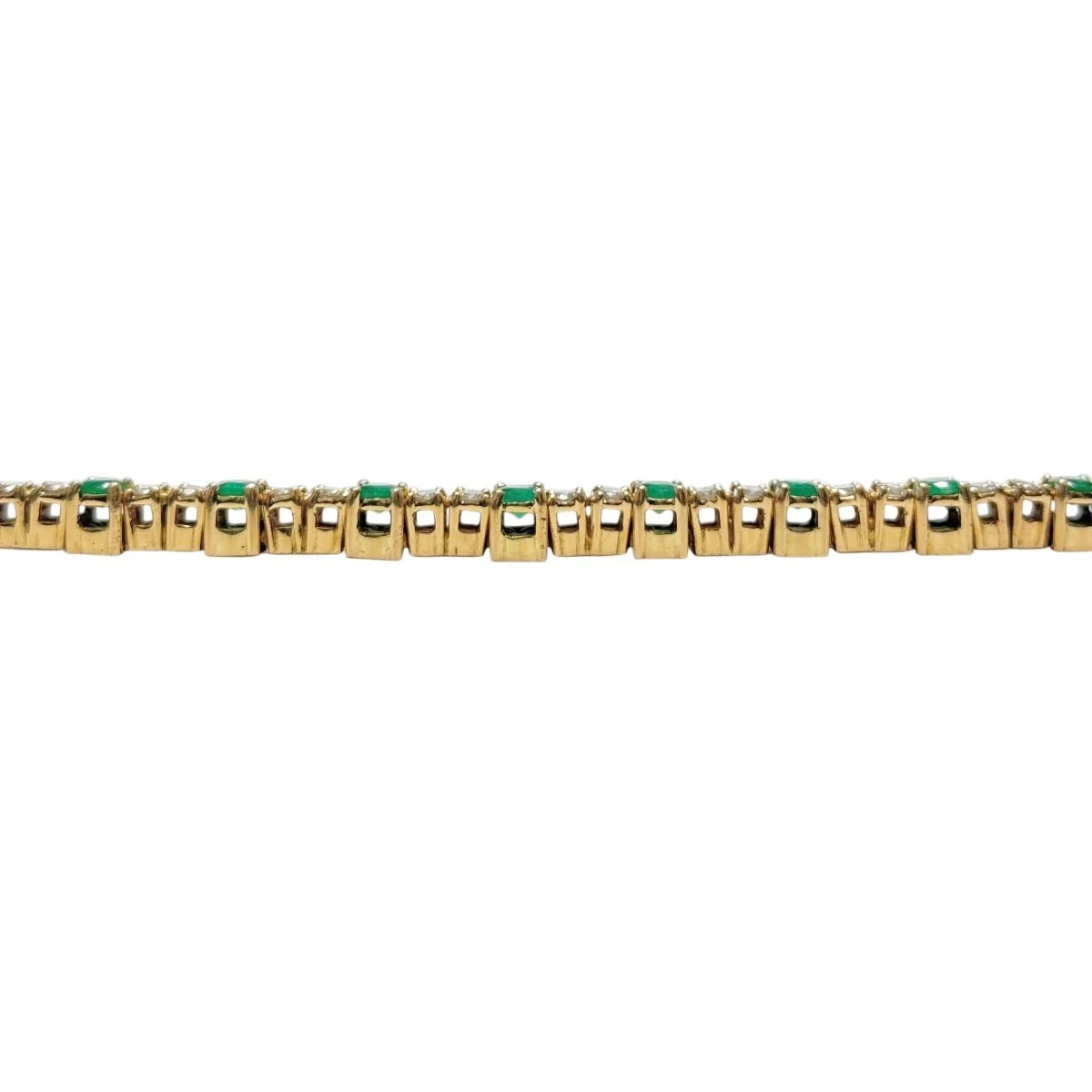 Bracelet Ligne en or jaune, émeraudes et diamants - Image 7