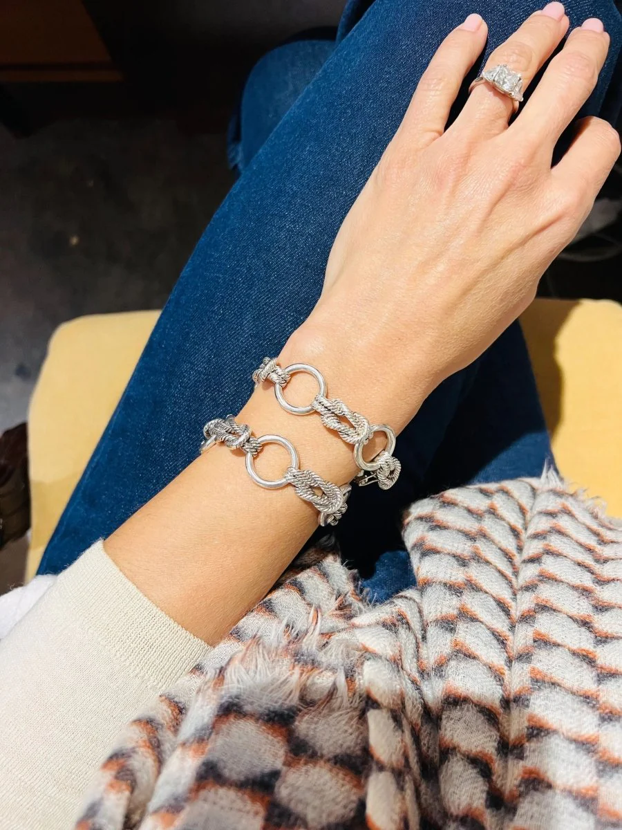 Bracelet en argent de la maison Hermès modèle Audierne - Image 8