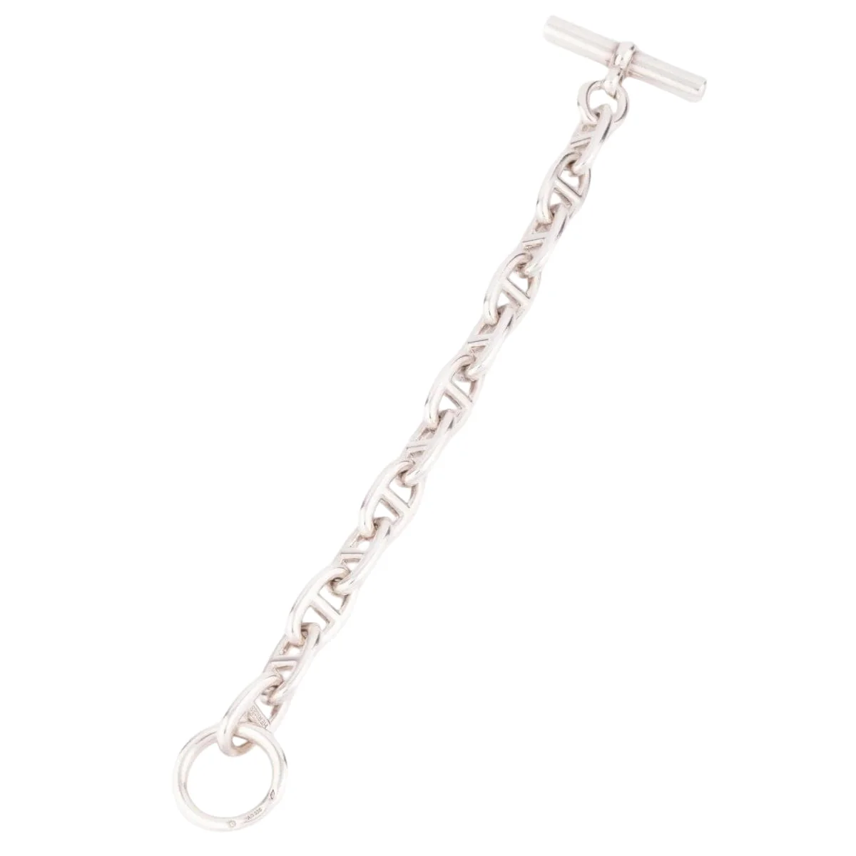 Bracelet en argent de la maison Hermés modèle chaine d'ancre - Image 3