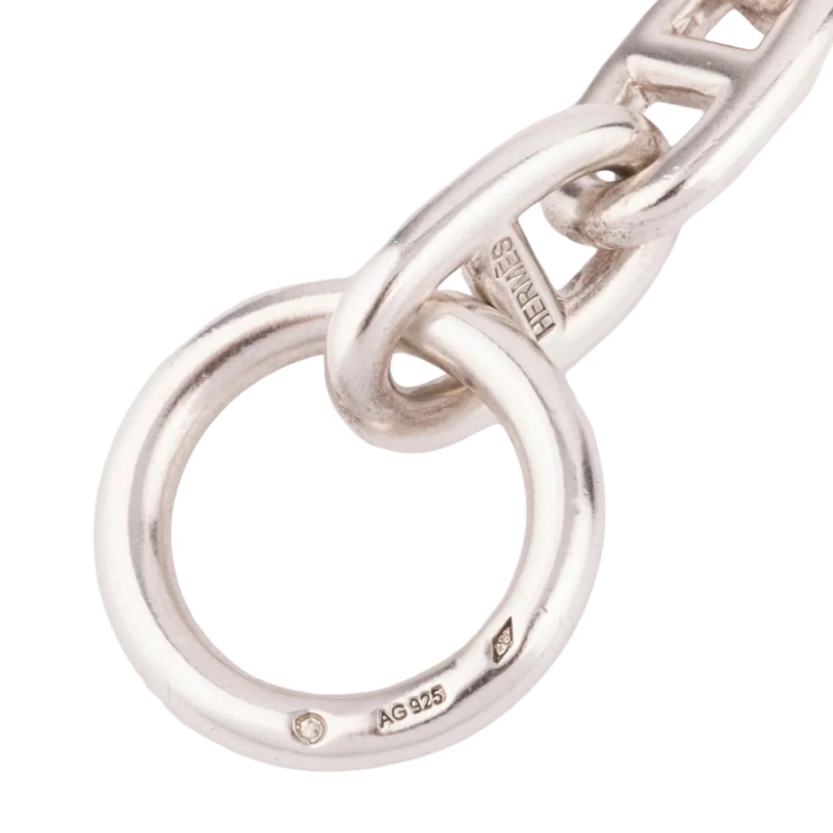 Bracelet en argent de la maison Hermés modèle chaine d'ancre - Image 4
