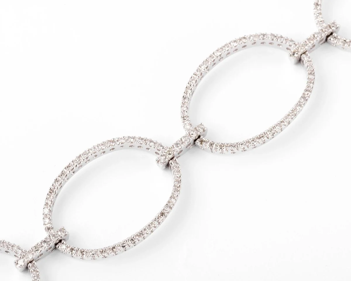 Bracelet maillons ovales en diamant - Image 5