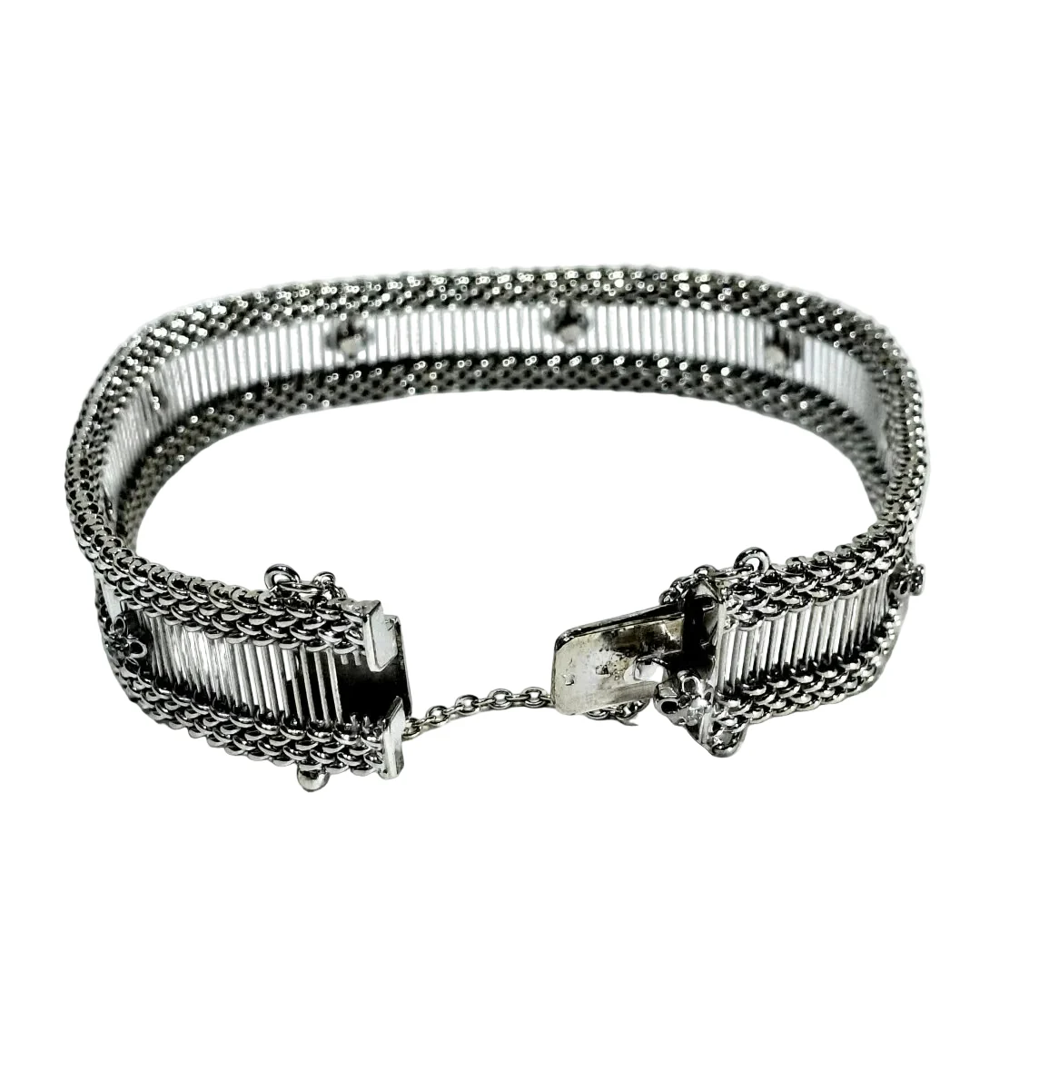 Bracelet en or blanc et diamants - Image 8