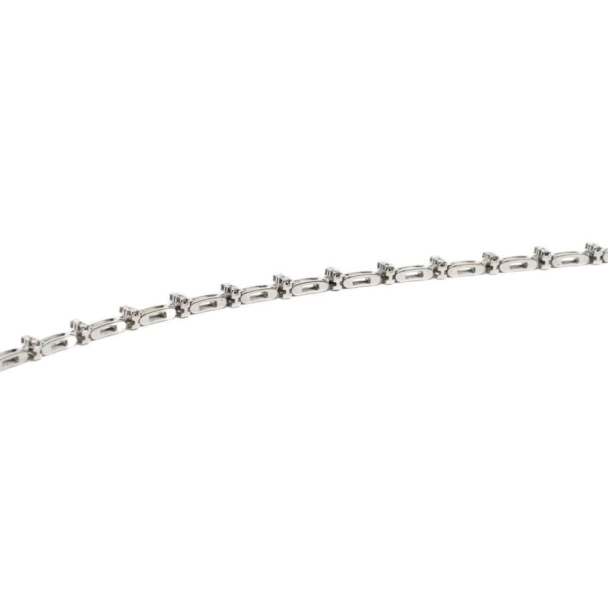 Bracelet en or blanc et diamants - Image 6