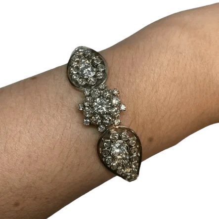 Bracelet en or blanc et diamants - Image 6