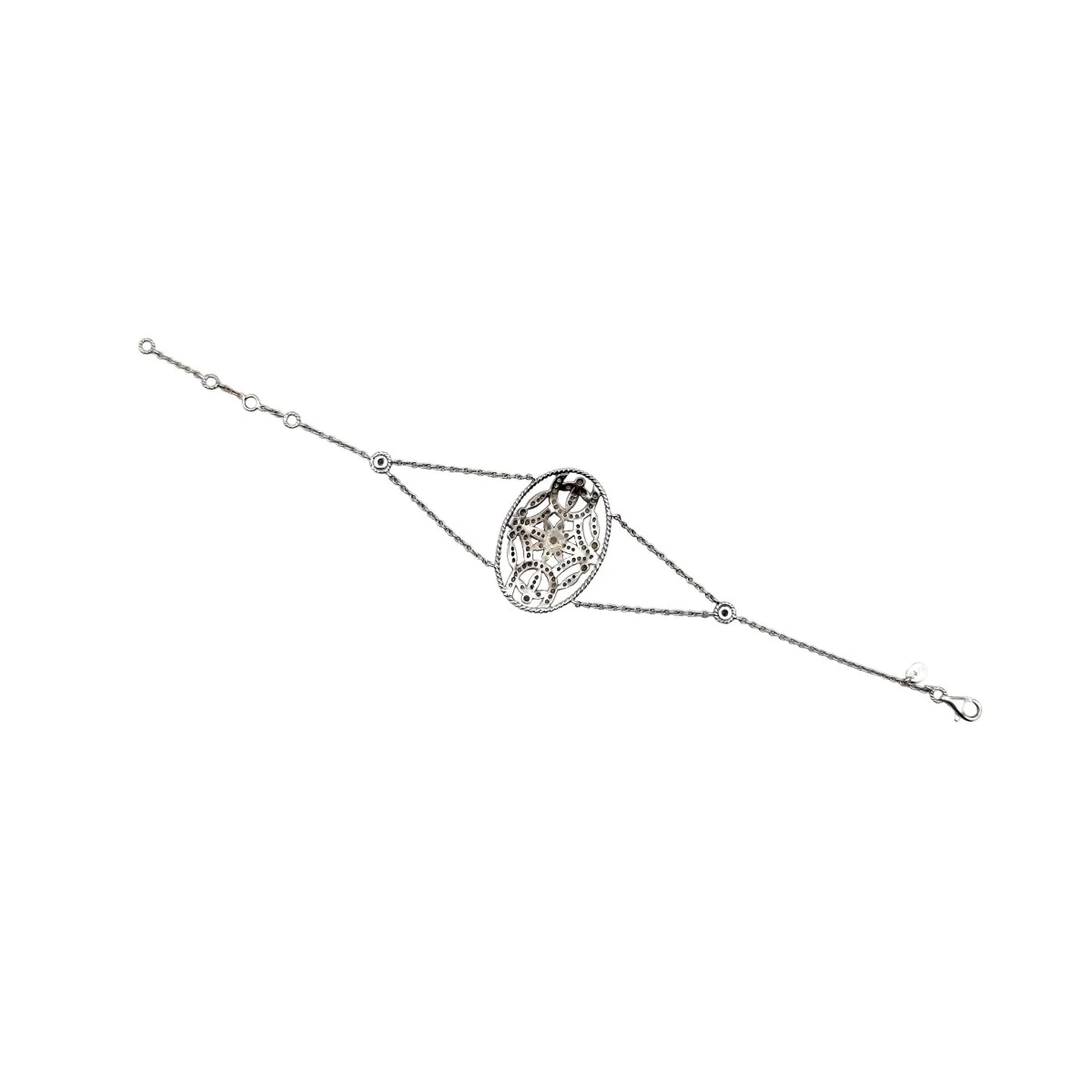 Bracelet en or blanc et diamants - Image 4