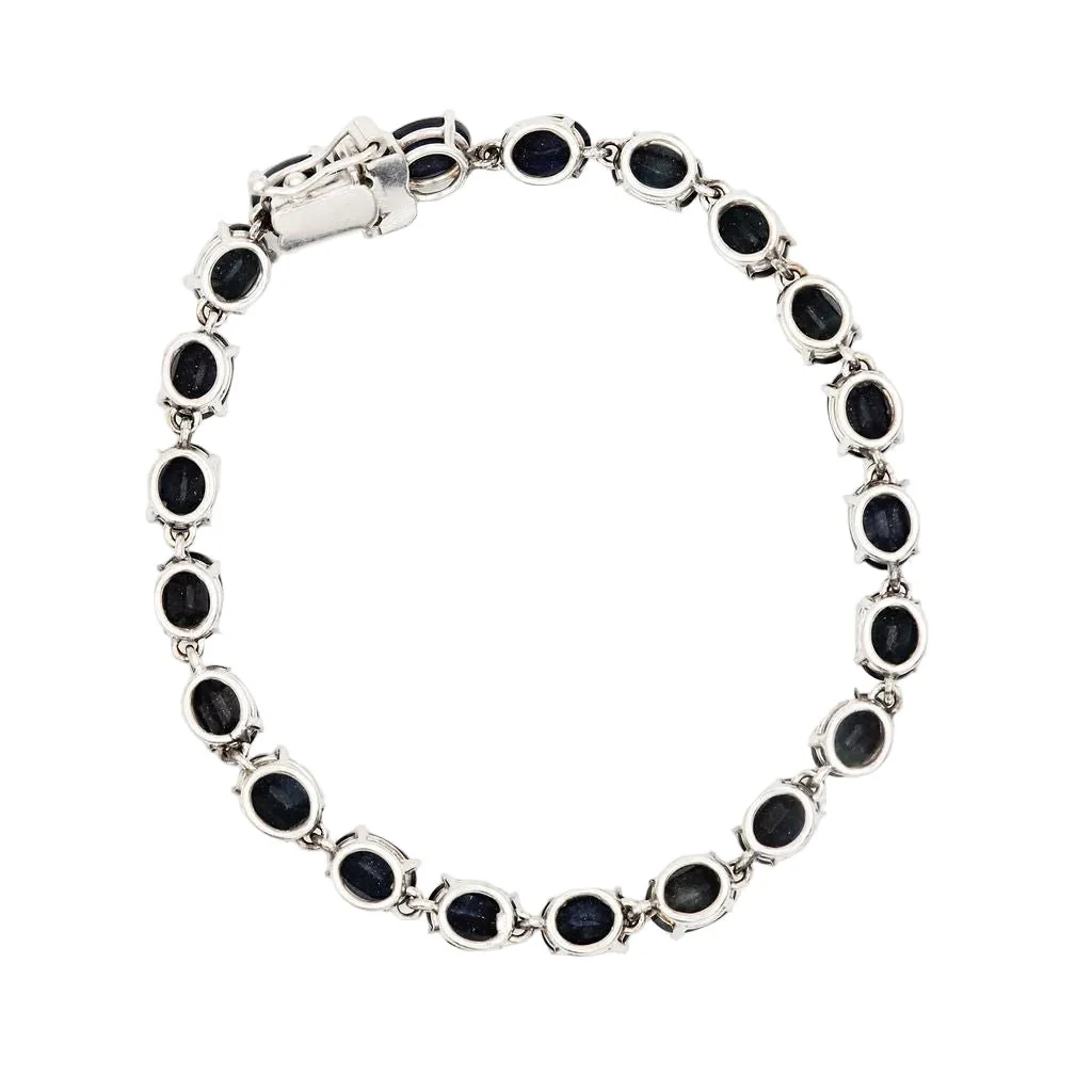 Bracelet en or blanc et saphirs - Image 3