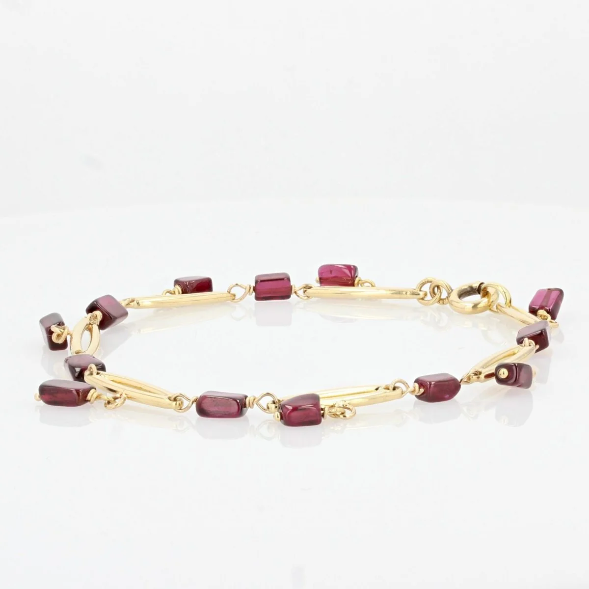 Bracelet ANCIEN en or jaune et grenats - Image 3
