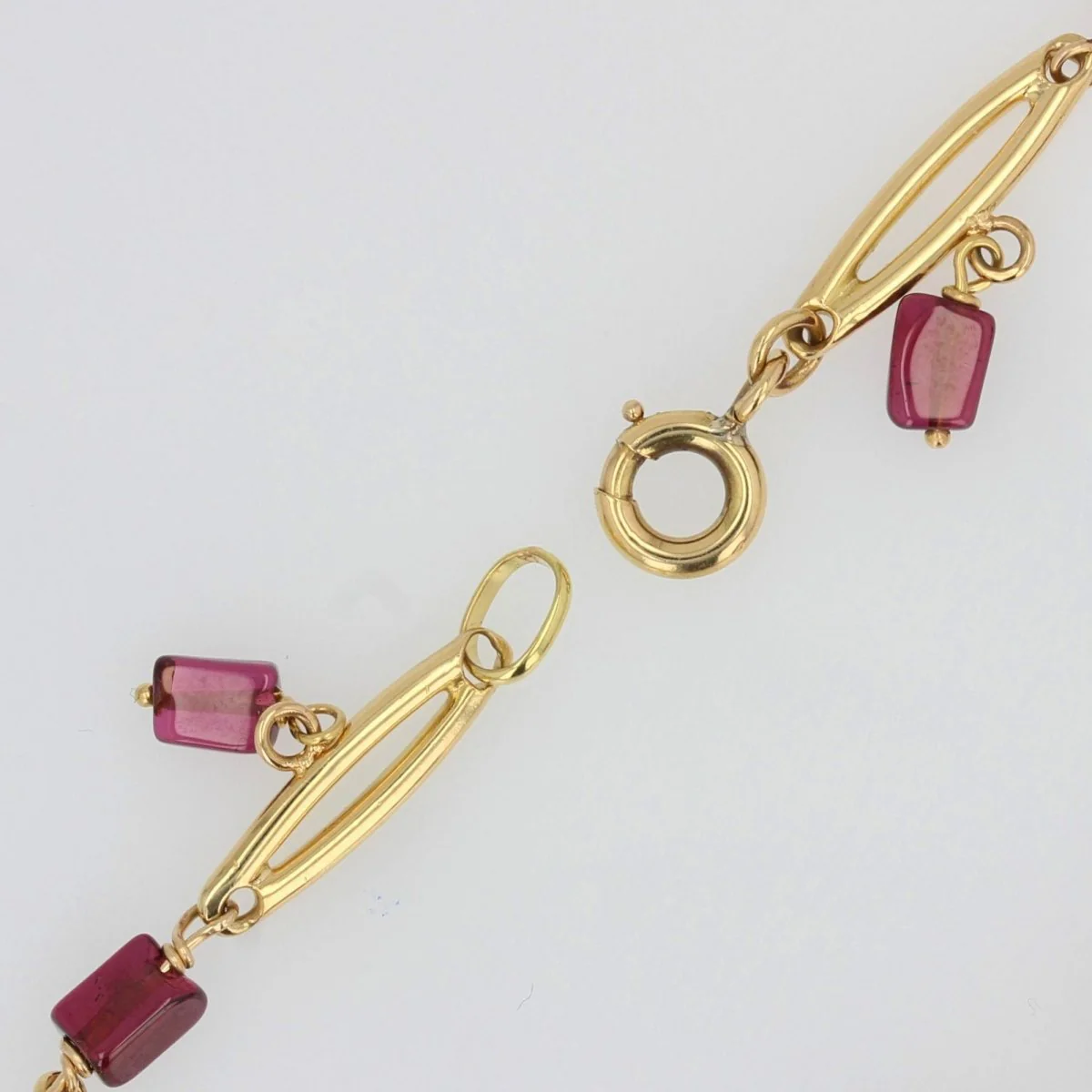 Bracelet ANCIEN en or jaune et grenats - Image 6