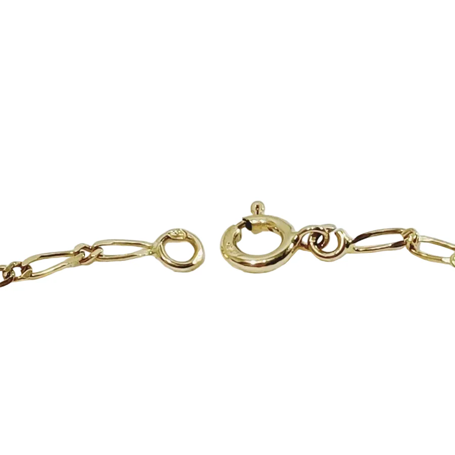 Bracelet Maille en or jaune et perles - Image 4