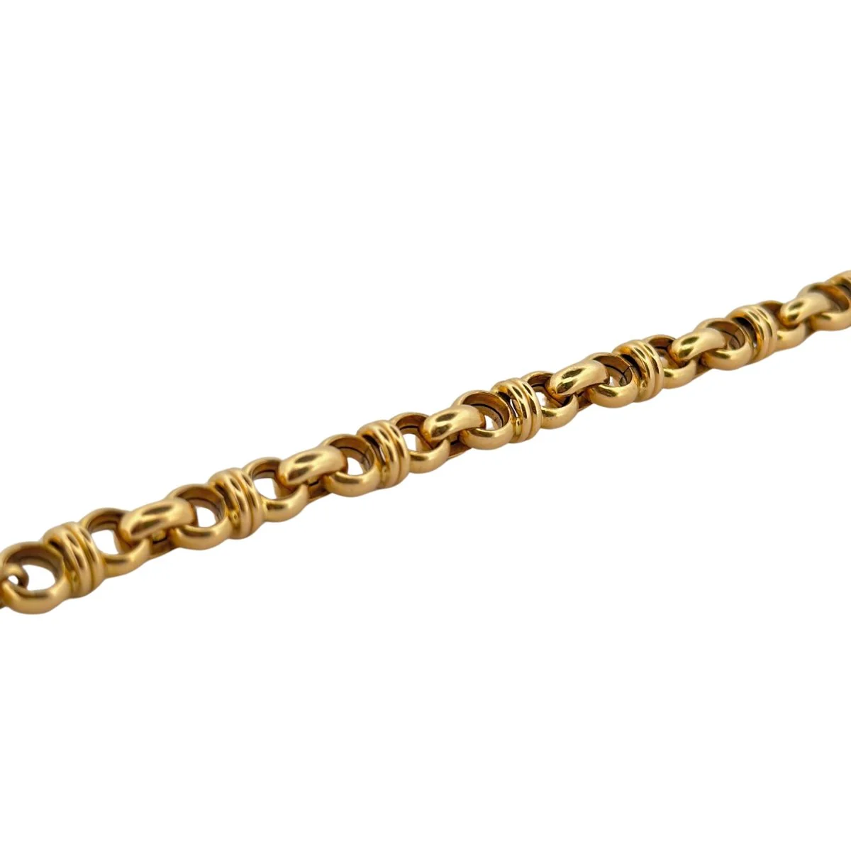 Bracelet en or jaune à maillons - Image 2