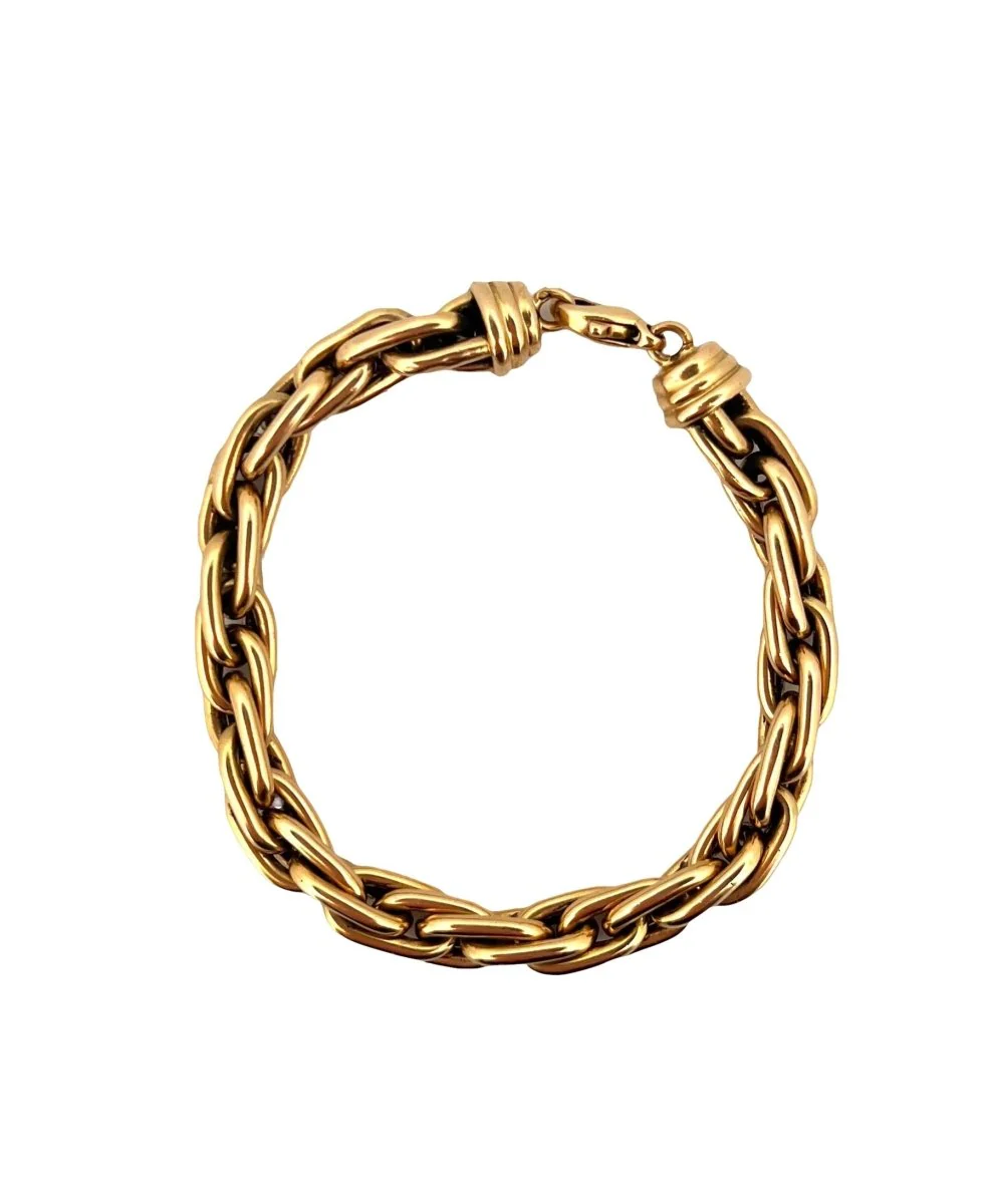 Bracelet en or jaune à mailles rectangulaires