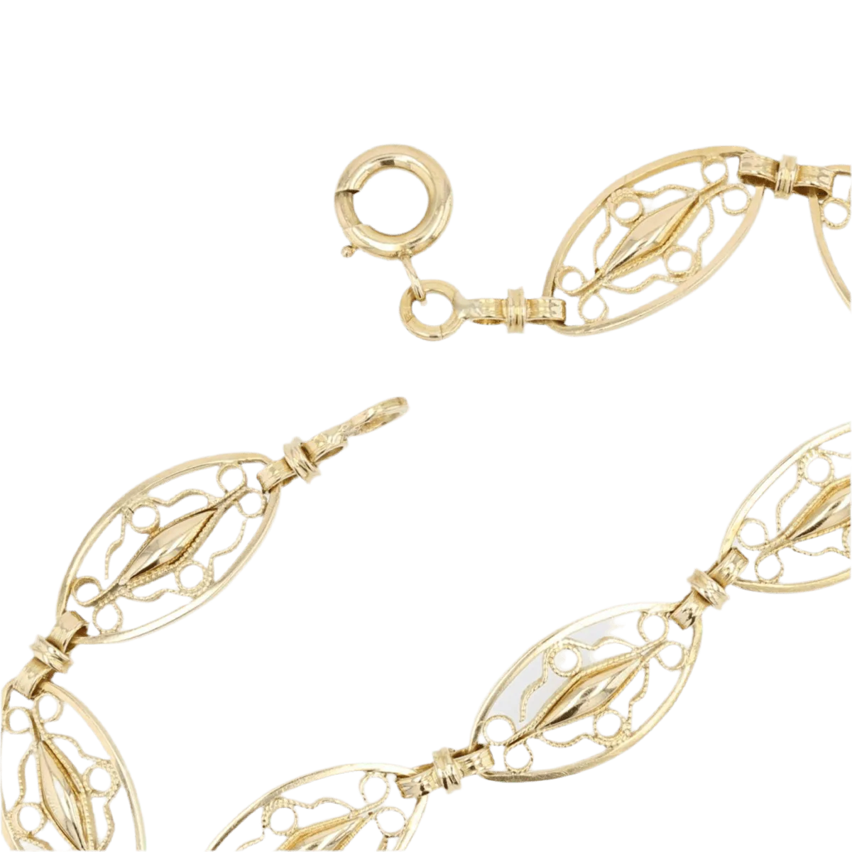 Bracelet Maille filigrane en or jaune - Image 4