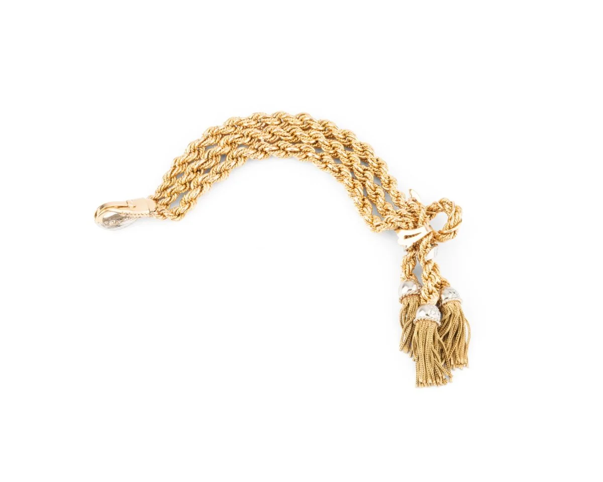 Bracelet passementerie en or jaune et diamants - Image 6