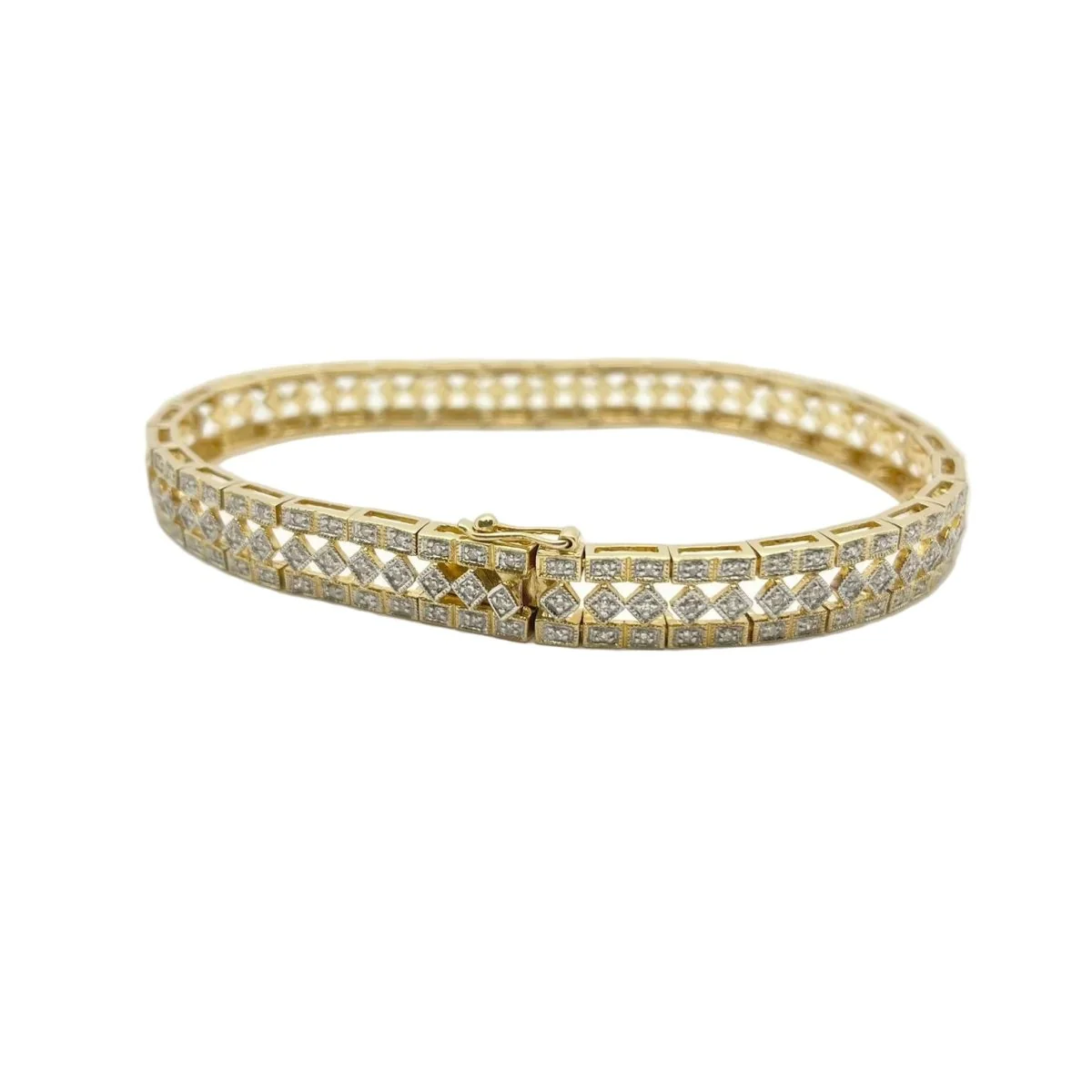Bracelet en or jaune et diamants