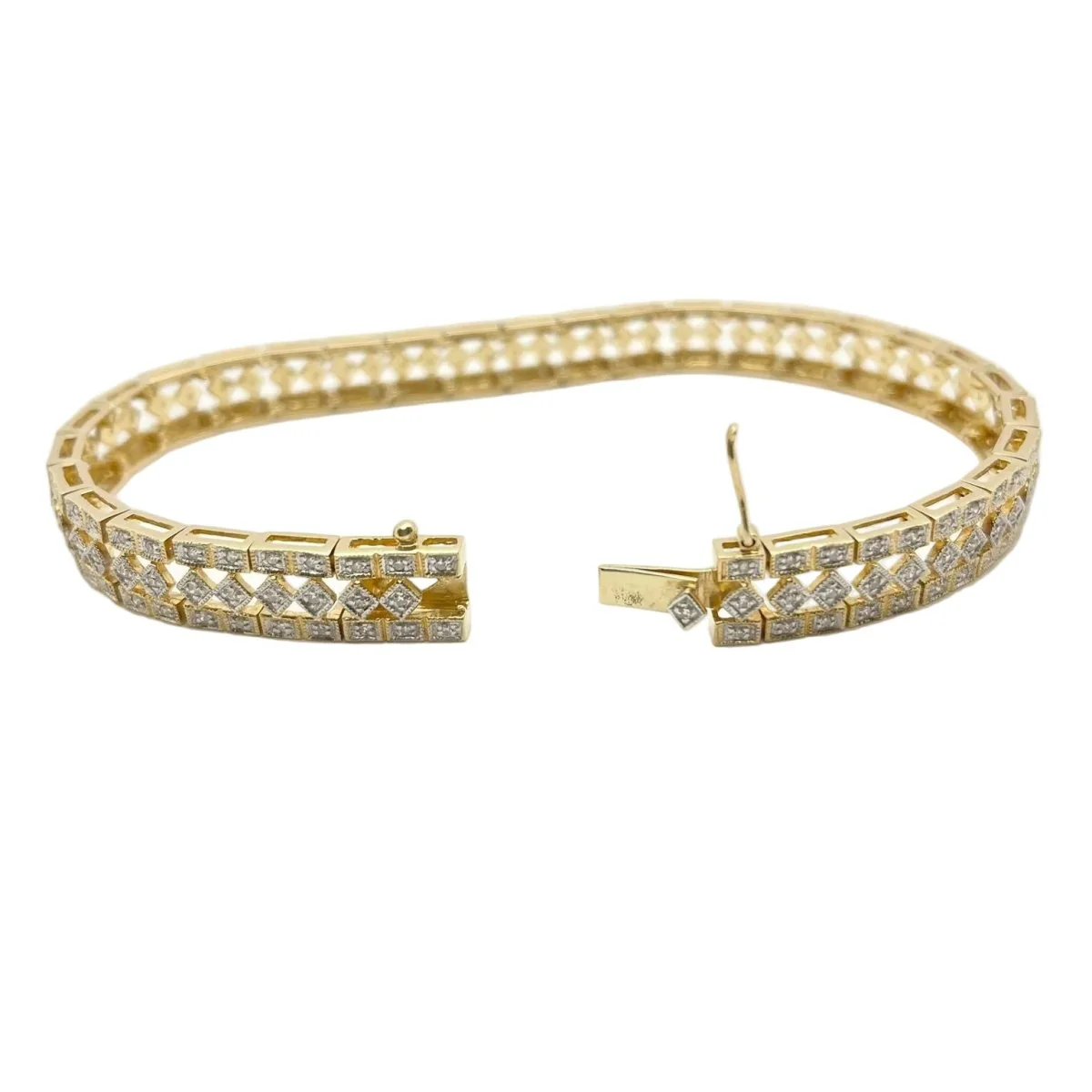 Bracelet en or jaune et diamants - Image 2