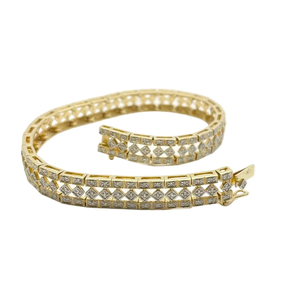 Bracelet en or jaune et diamants - Image 4
