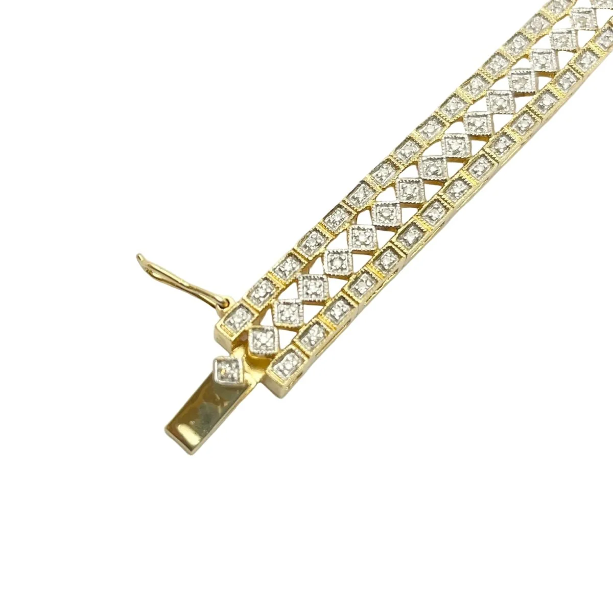 Bracelet en or jaune et diamants - Image 5