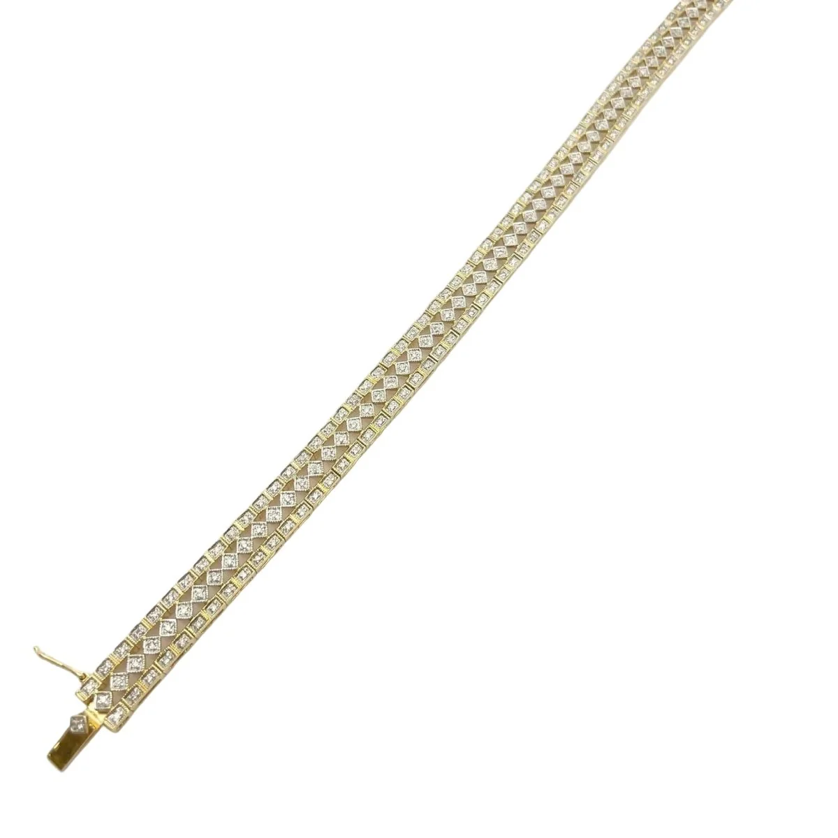 Bracelet en or jaune et diamants - Image 7