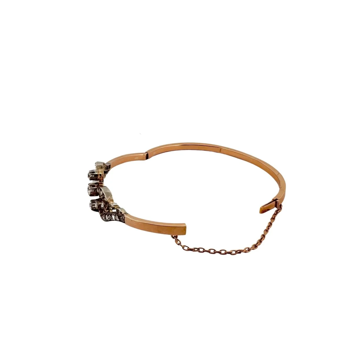 Bracelet en or rose et diamants - Image 3