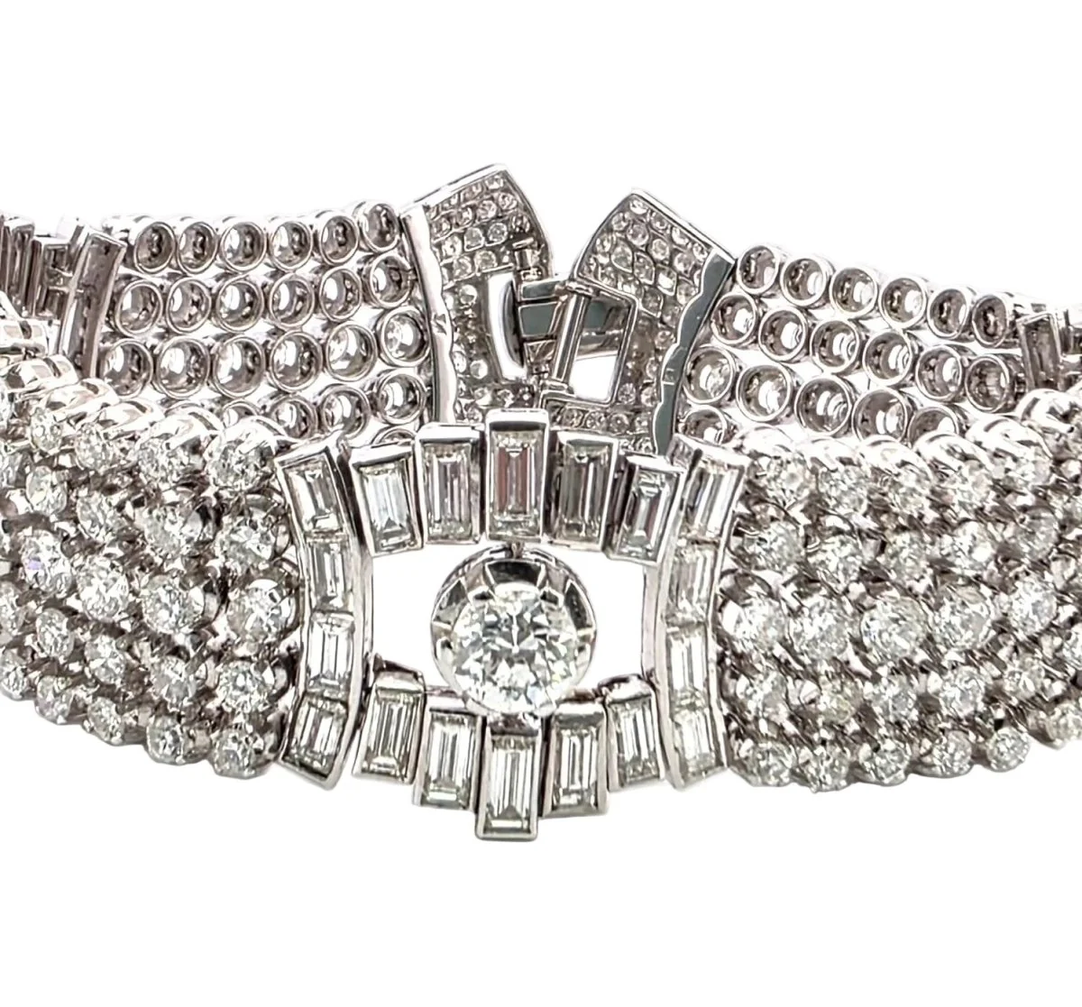 Bracelet en platine et diamants - Image 4