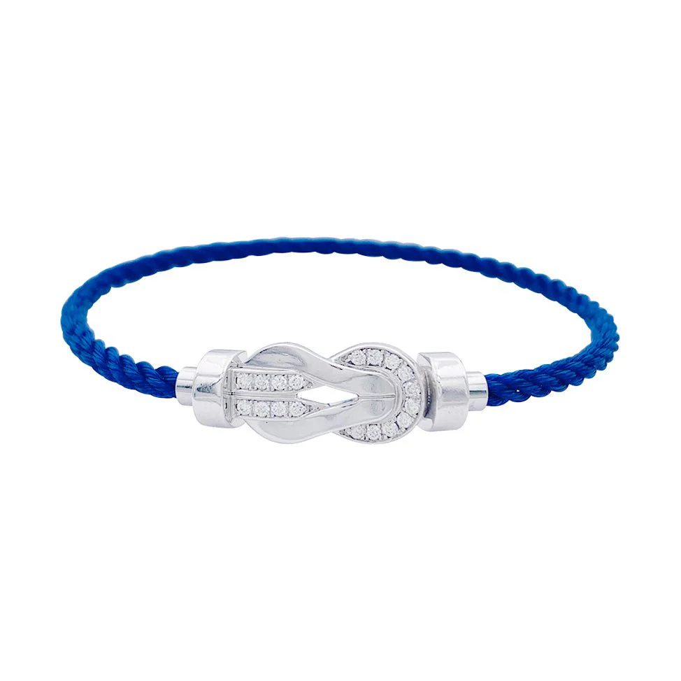 Bracelet Fred, "Chance Infinie", or blanc, diamants.