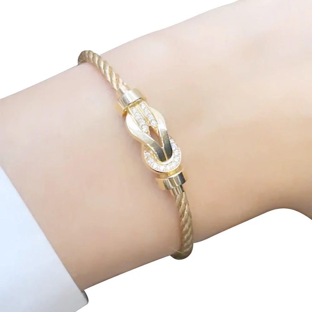 Bracelet Fred, "Chance Infinie", or rose, diamants. - Image 6