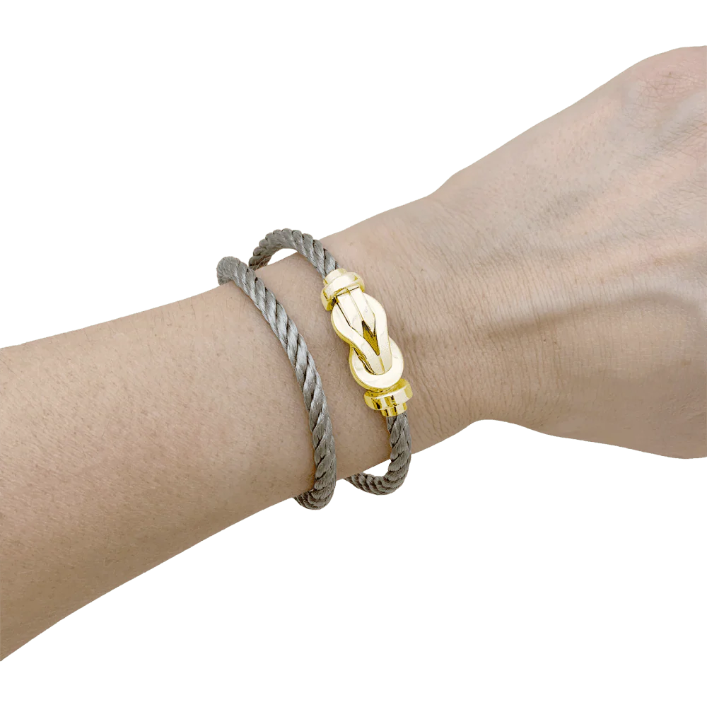 Bracelet Souple FRED "Chance Infinie" en or rose et acier - Image 2