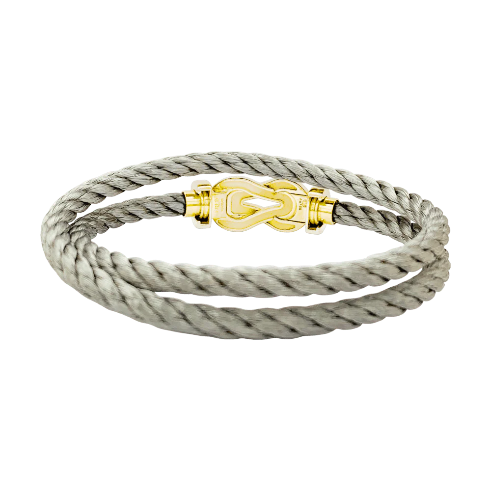 Bracelet Souple FRED "Chance Infinie" en or rose et acier - Image 4