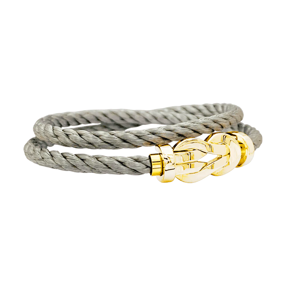 Bracelet Souple FRED "Chance Infinie" en or rose et acier - Image 5