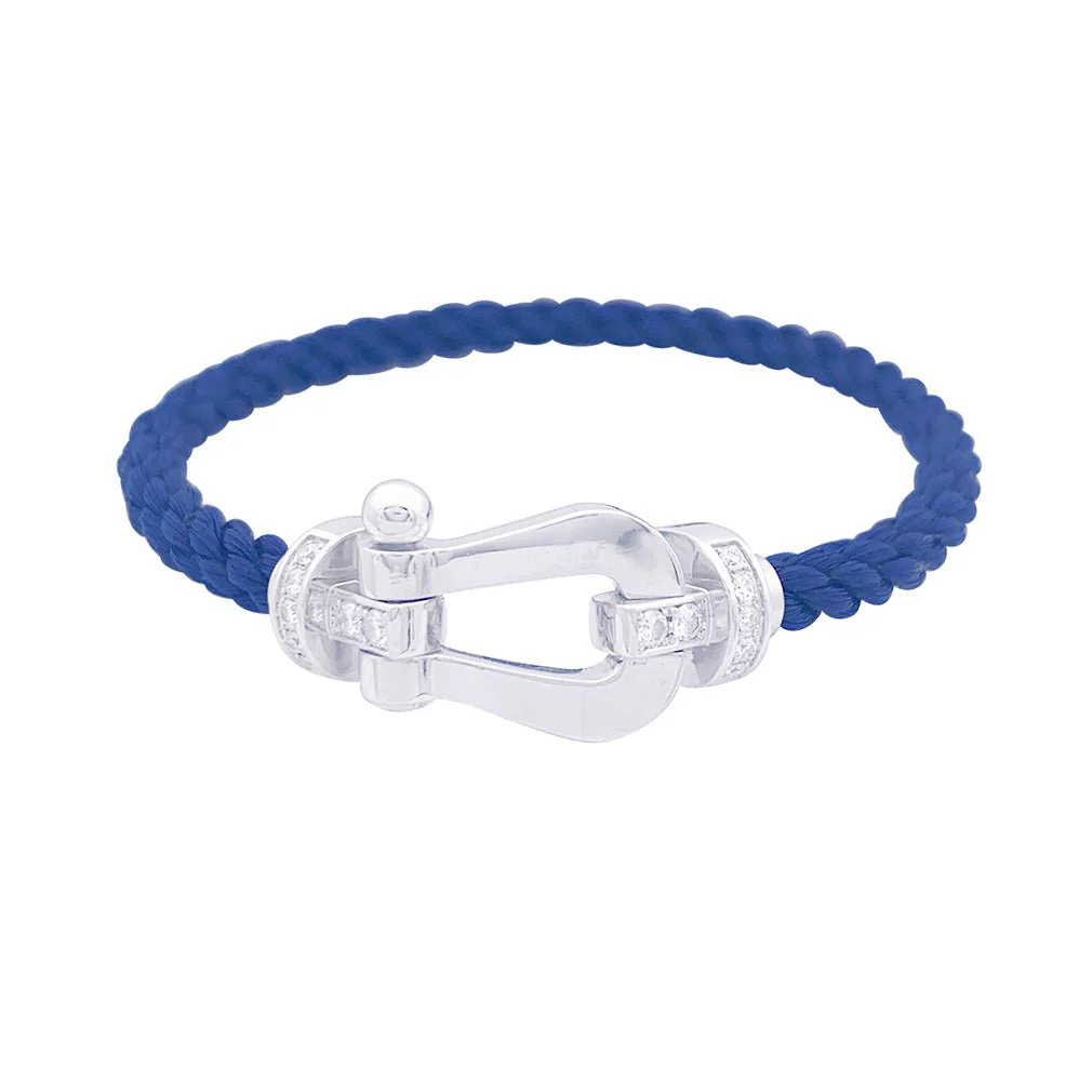 Bracelet FRED "Force 10" en or blanc et diamants