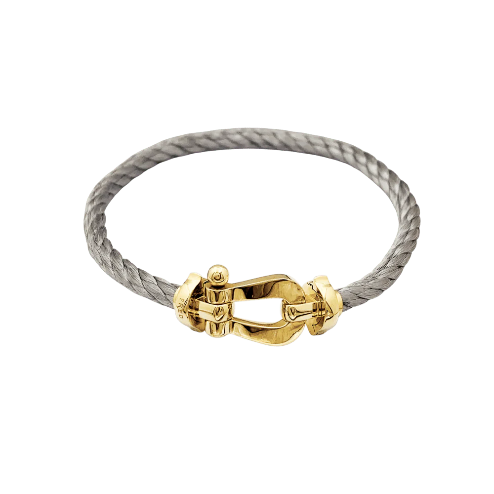 Bracelet Souple FRED "Force 10" en or jaune et acier - Image 3