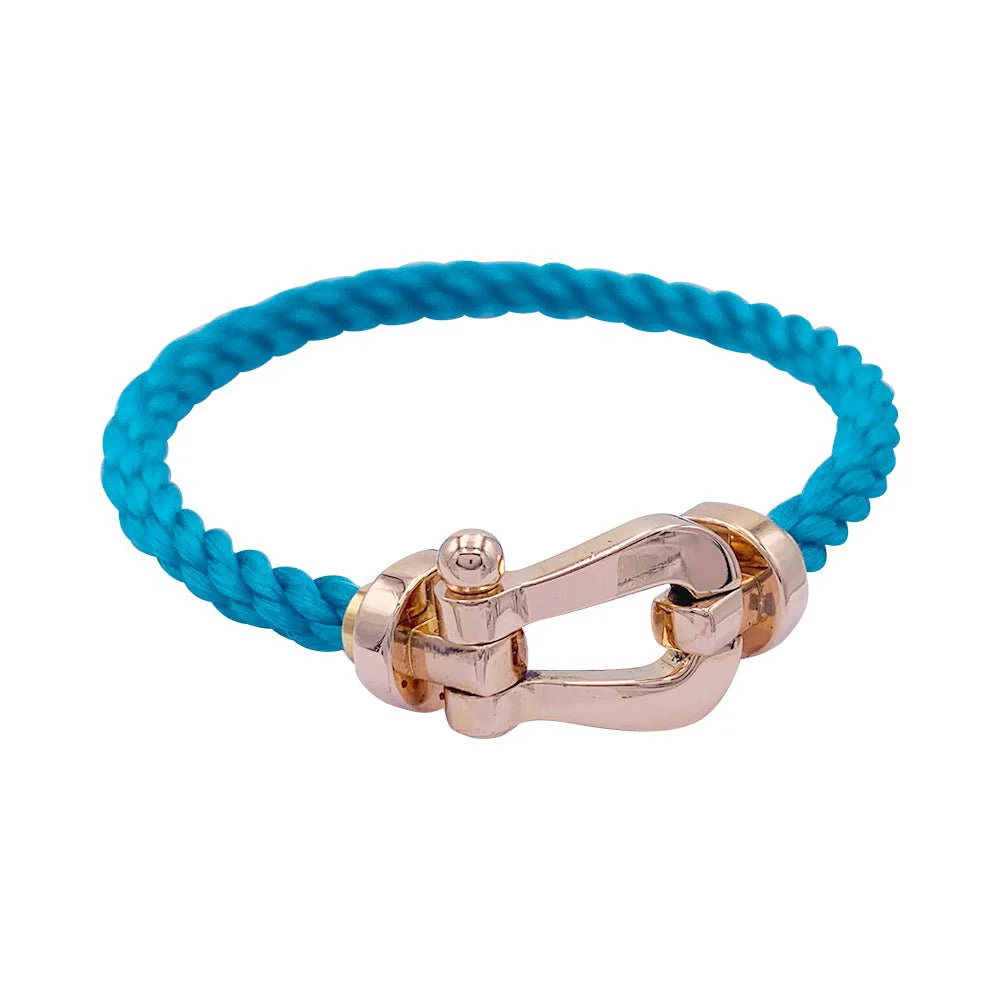 Bracelet Fred, "Force 10", or rose et acier
