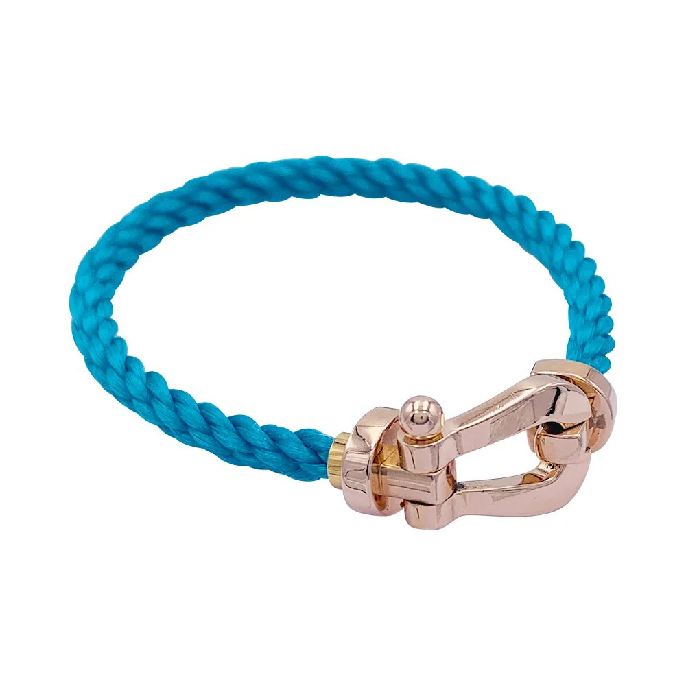 Bracelet Fred, "Force 10", or rose et acier - Image 3