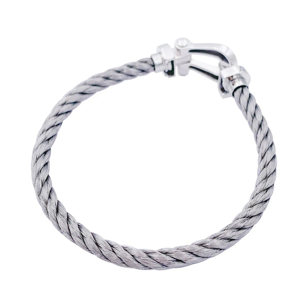 Bracelet FRED "Force 10" en platine et acier - Image 2