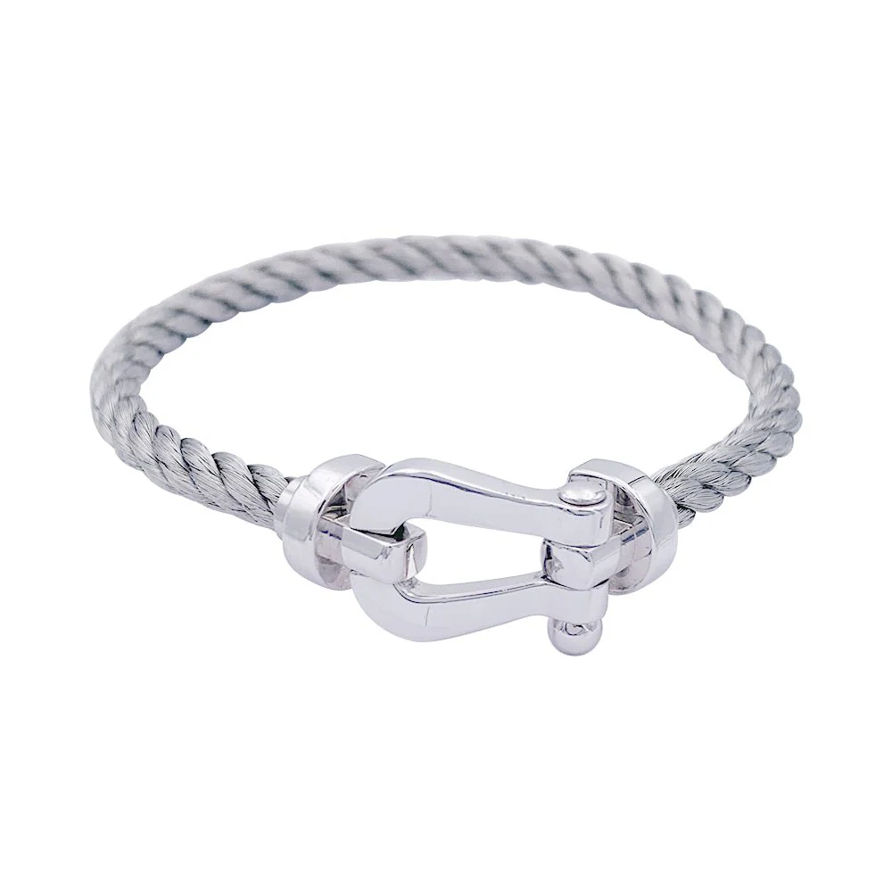 Bracelet FRED "Force 10" en platine et acier - Image 3
