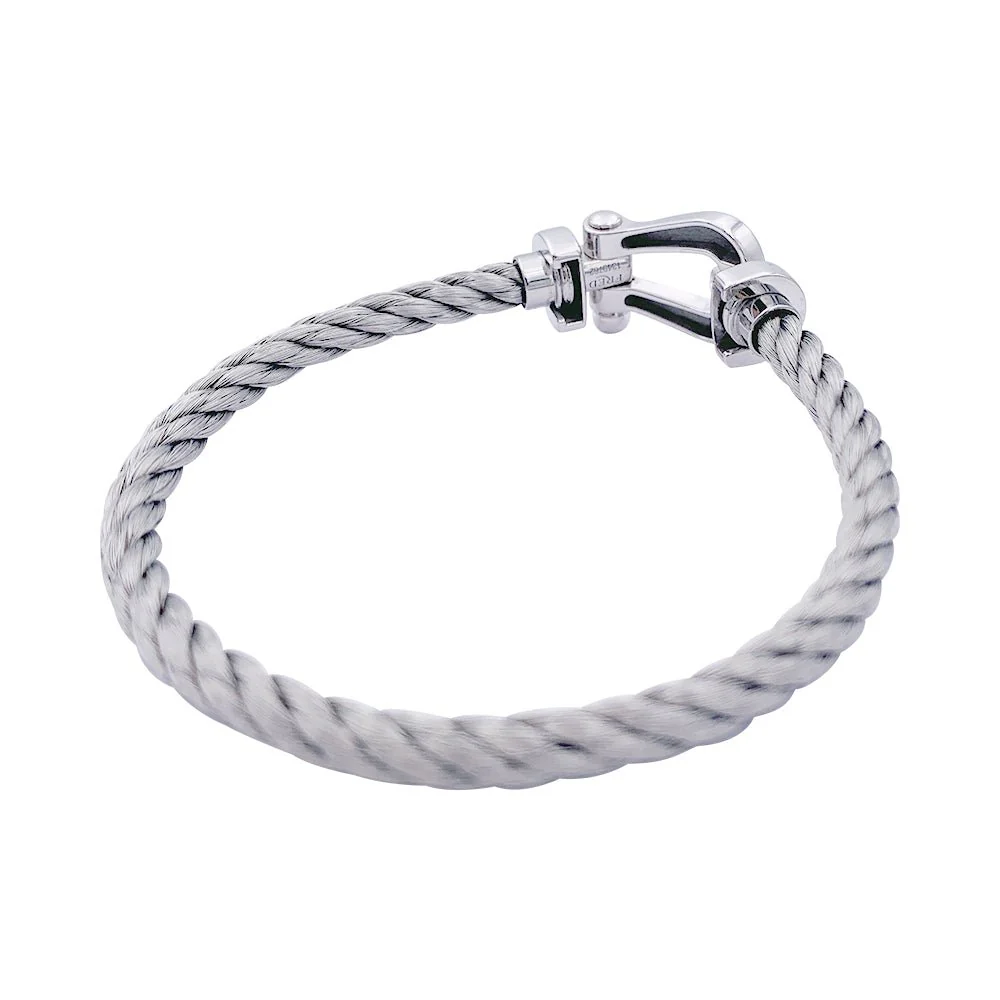 Bracelet FRED "Force 10" en platine et acier - Image 4