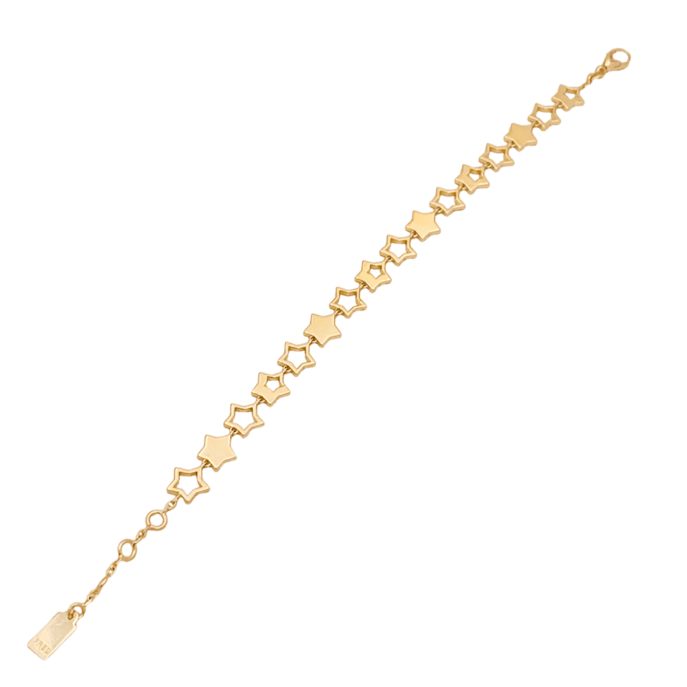 Bracelet Souple FRED "Star" en or jaune et diamants - Image 5