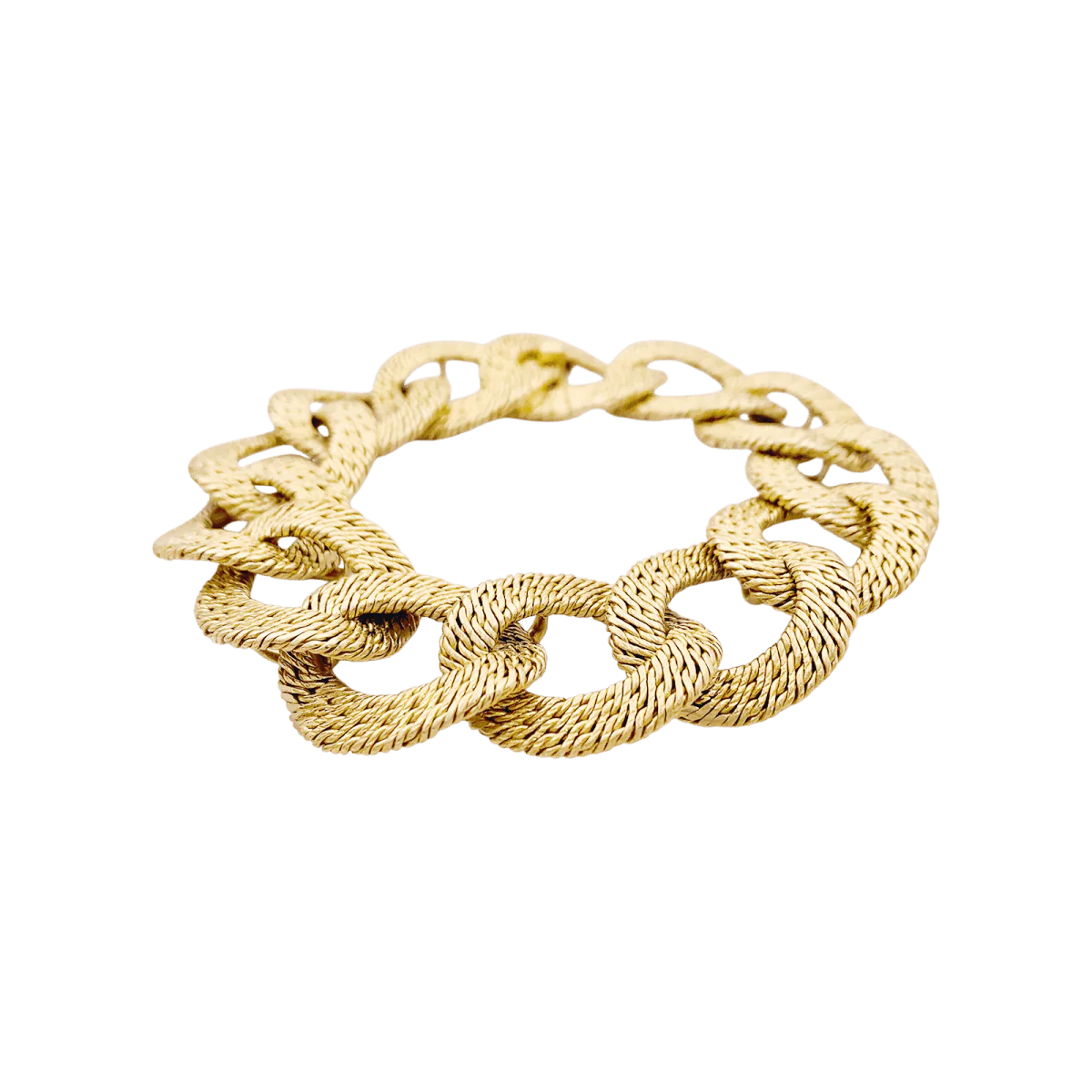 Bracelet GEORGES LENFANT "Paillettes" en or jaune - Image 3