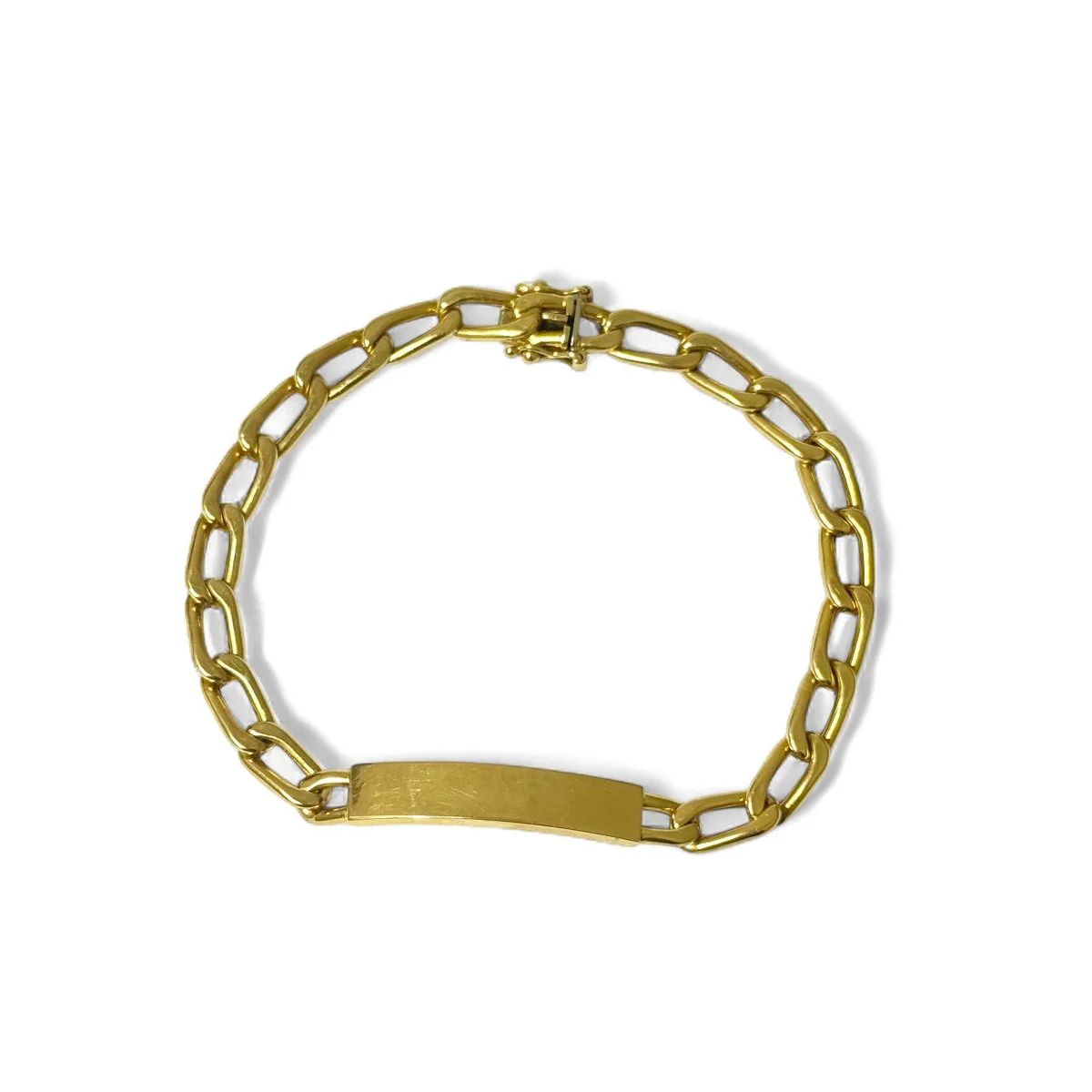 Bracelet gourmette maille cheval en or jaune - Image 3