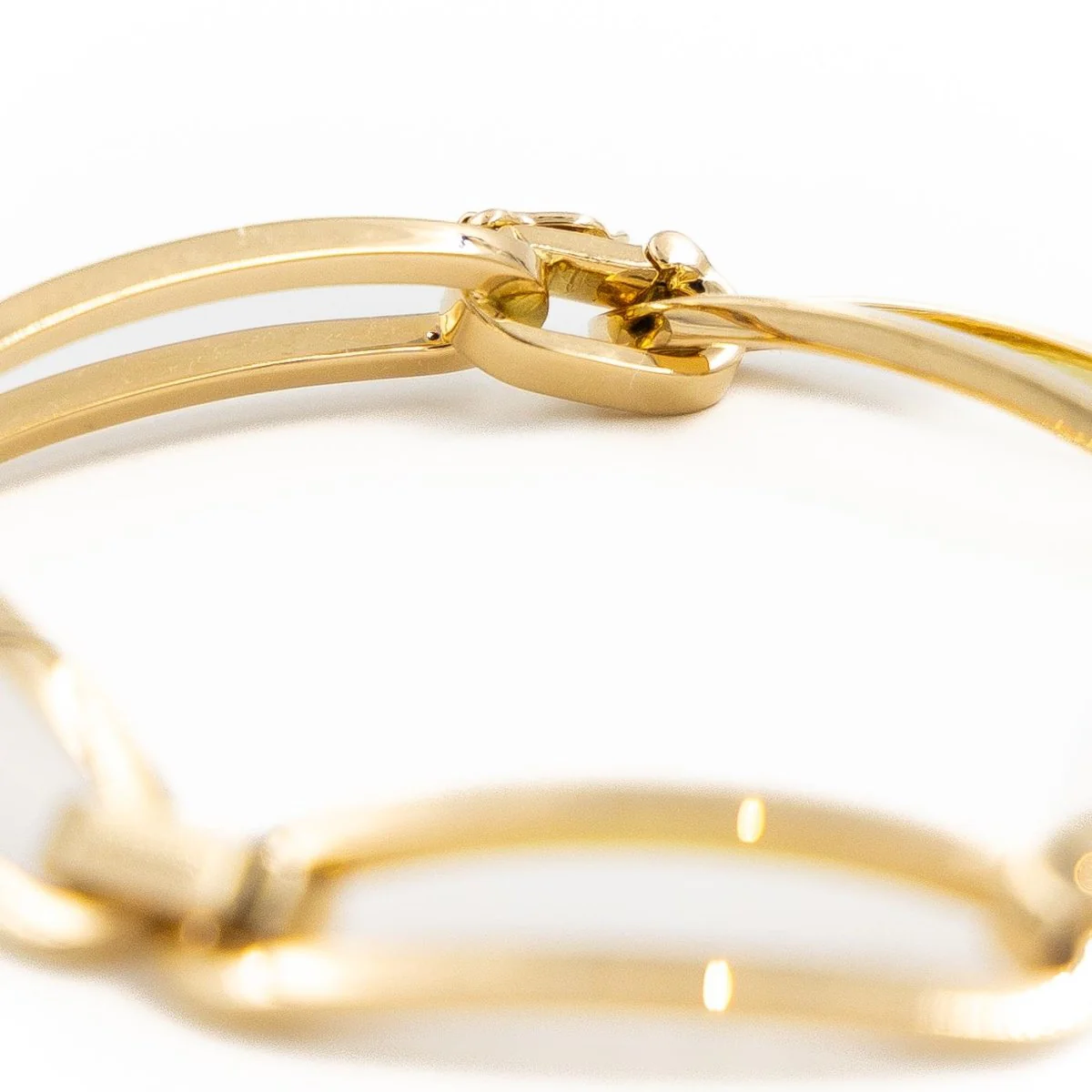 Bracelet Gourmette maille alternée en or jaune - Image 3