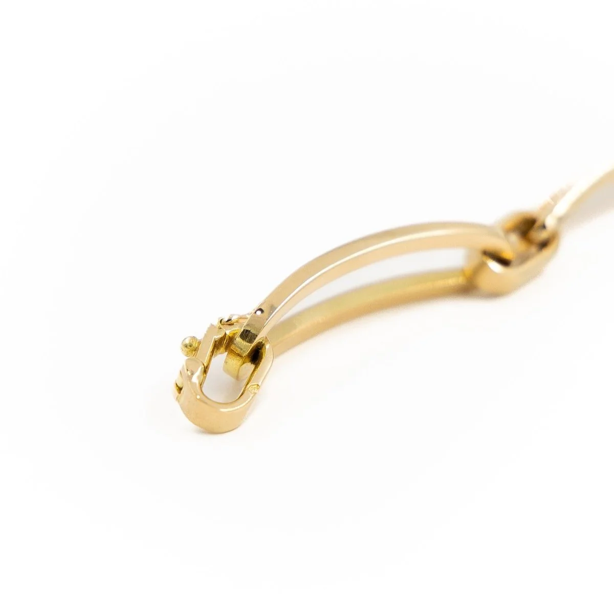 Bracelet Gourmette maille alternée en or jaune - Image 5