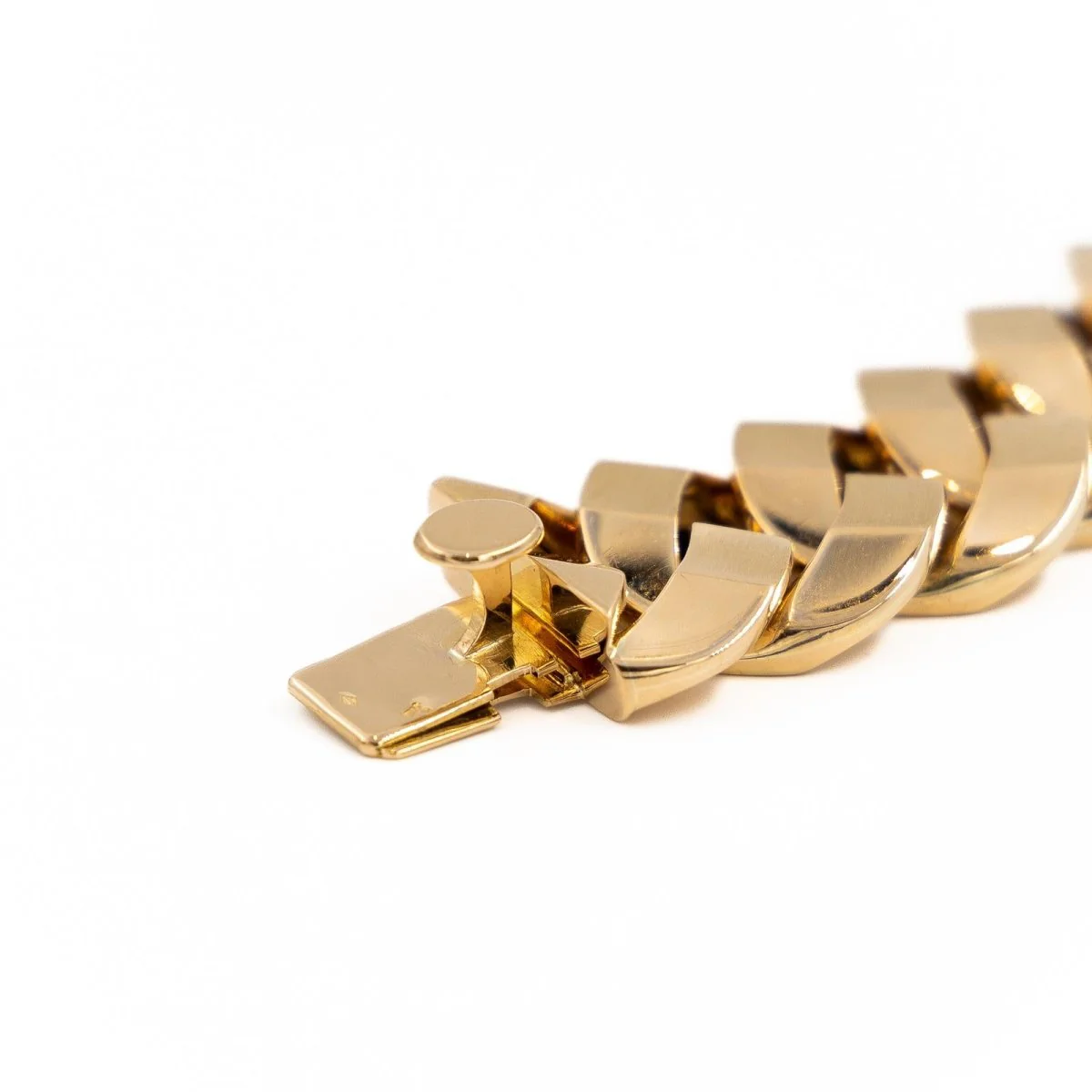 Bracelet Gourmette maille imposante en or jaune - Image 5