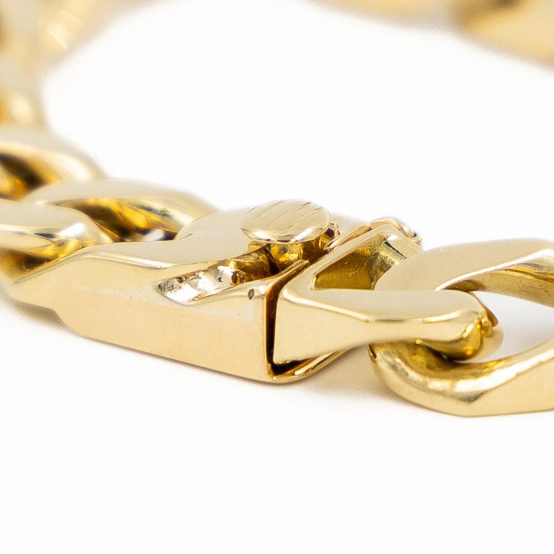 Bracelet Gourmette maille plate en or jaune - Image 6