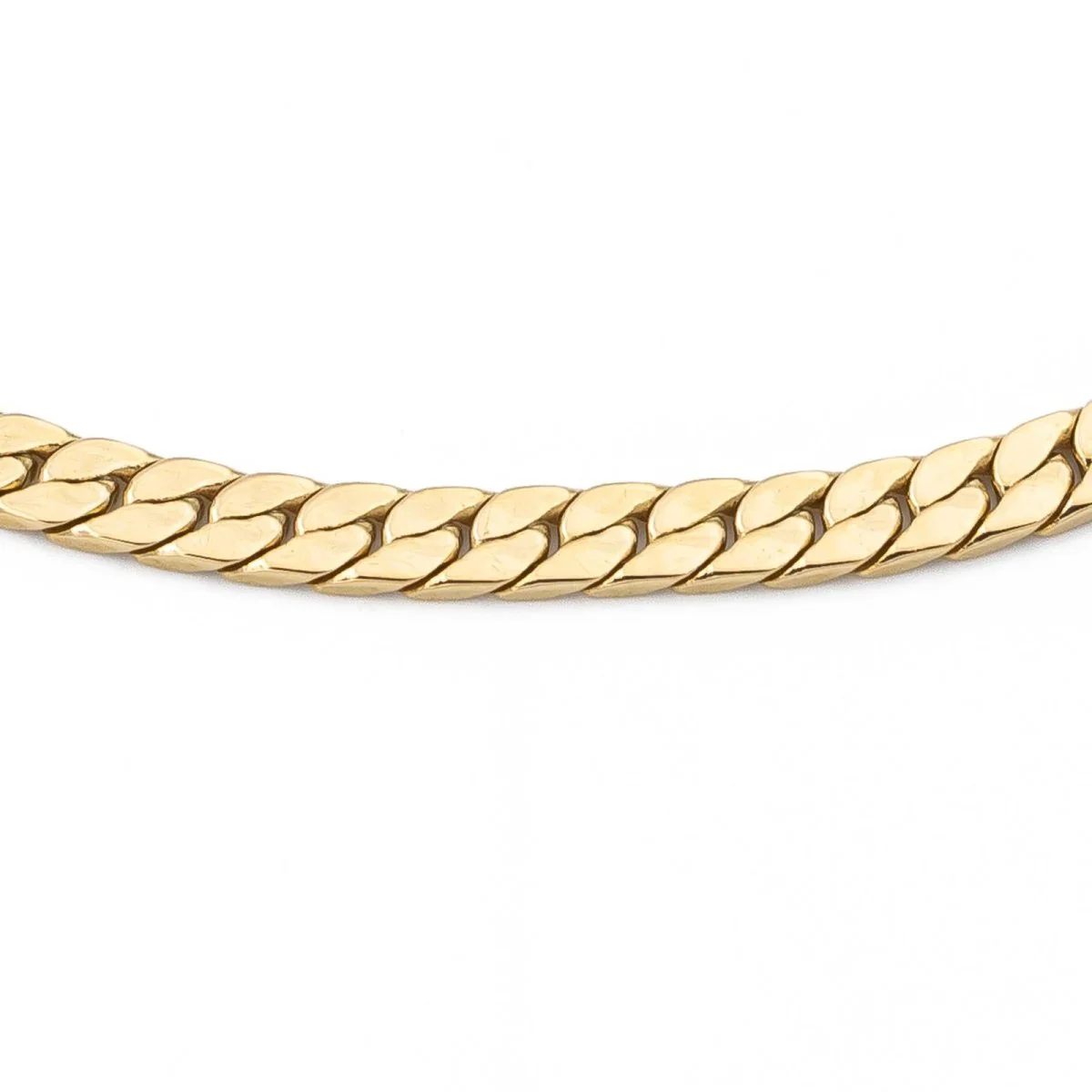 Bracelet Gourmette maille anglaise en or jaune - Image 5