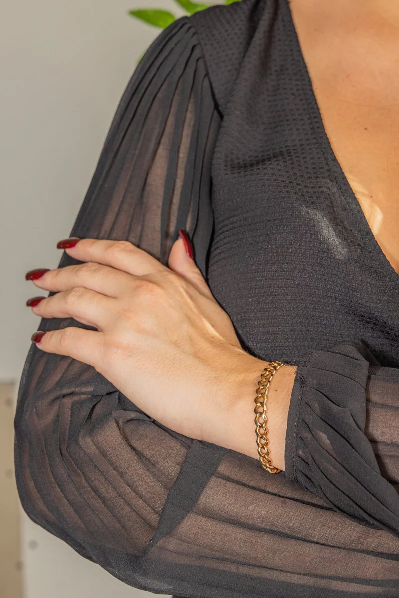 Bracelet Gourmette Or rose - Image 2
