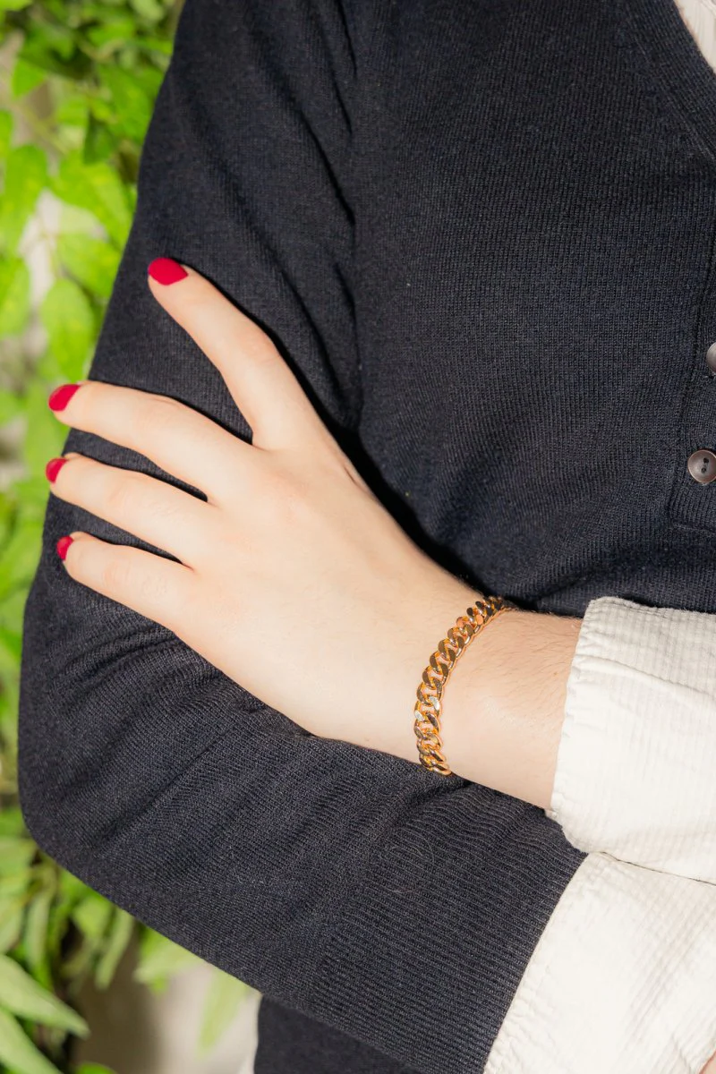 Bracelet Gourmette Or rose - Image 2