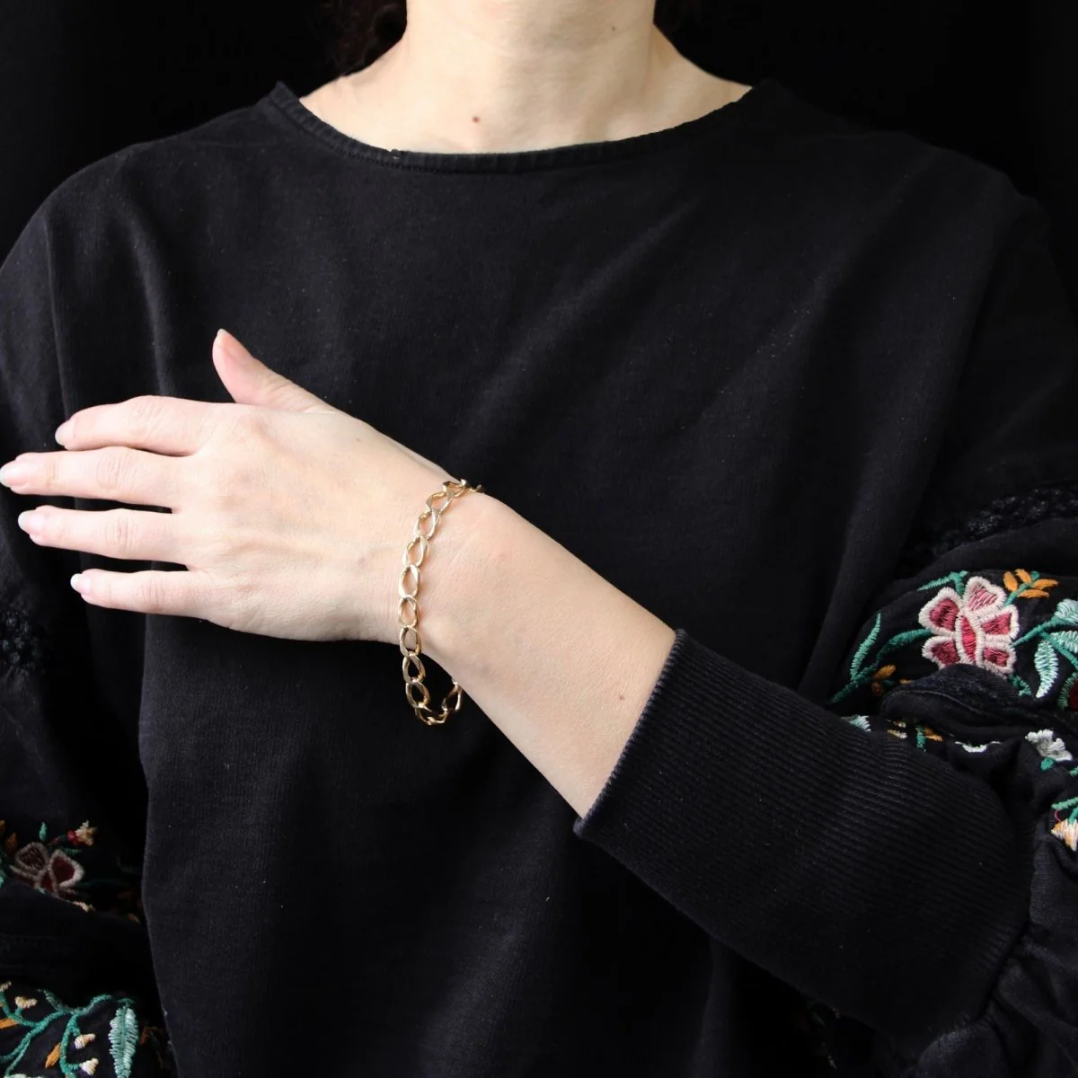 Bracelet Maille en or rose - Image 2