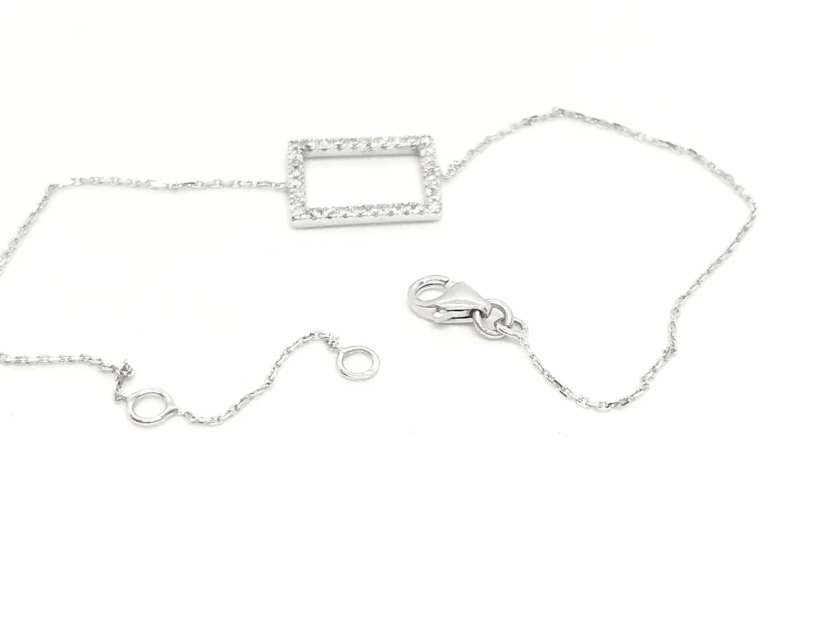 Bracelet en or blanc et diamant - Image 2