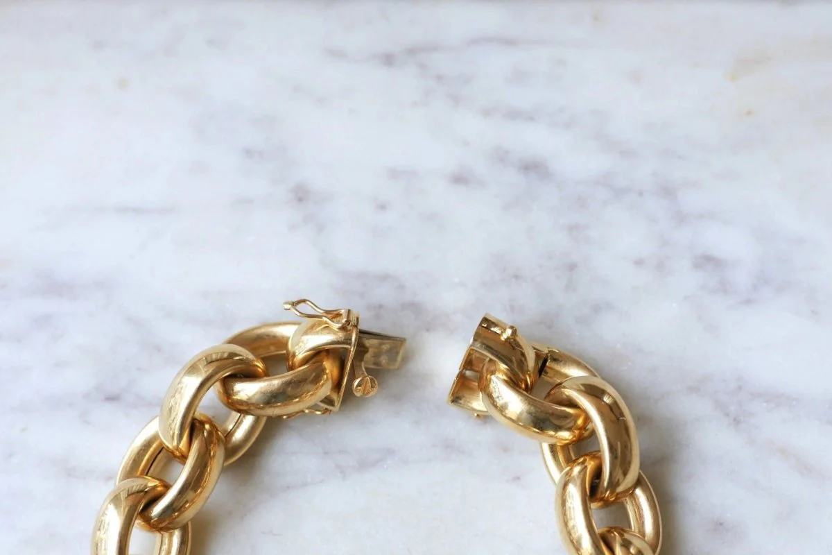 Bracelet grosse maille gourmette or - Image 10