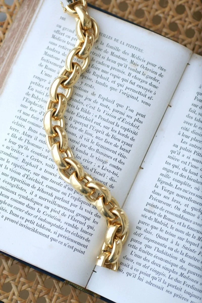 Bracelet grosse maille gourmette or - Image 3